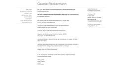 Desktop Screenshot of galeriereckermann.com